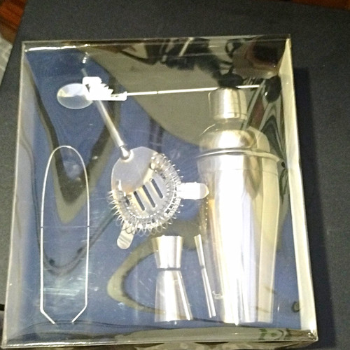 5pc stainless steel cocktail - steel,