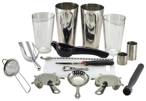 17pc cocktail shaker mixer - shaker,
