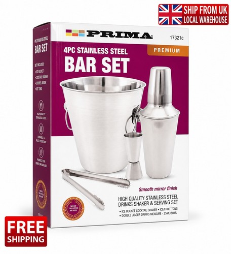Prima 4pc stainless steel bar - 4pc,